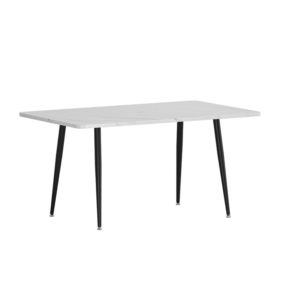 Artiss 1.5M Dining Table Marble Effect White Black