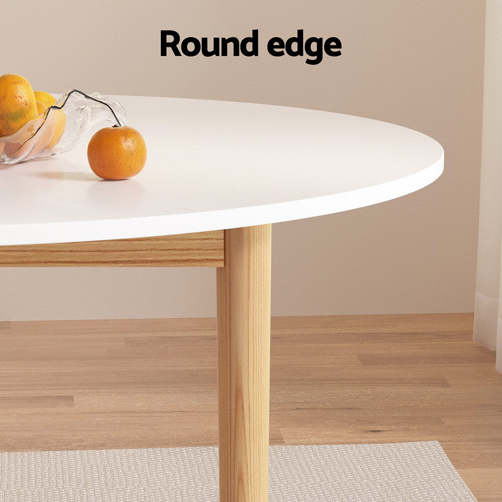 Demi Round Dining Table 108CM White Pine Nordic Style