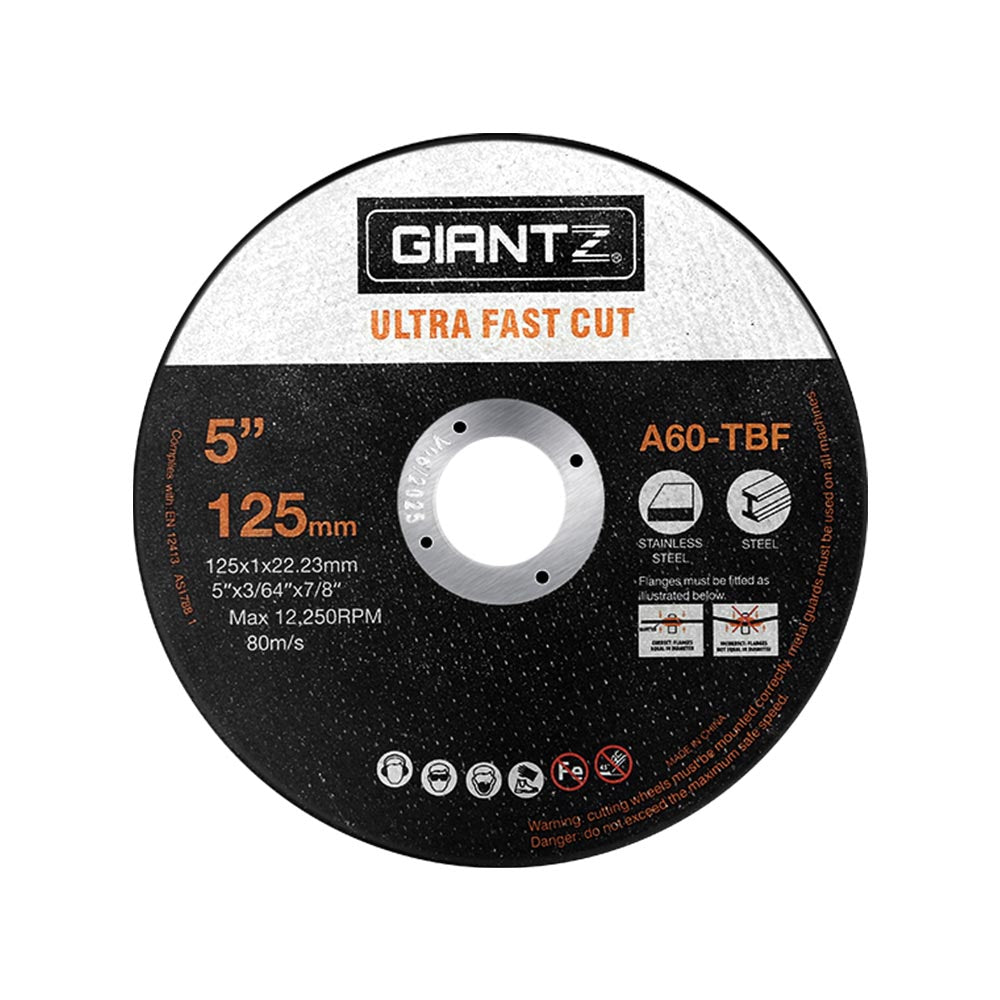 Giantz 200-Piece 5" Cutting Discs 125mm Angle Grinder Metal Thin Cut-Off Wheels