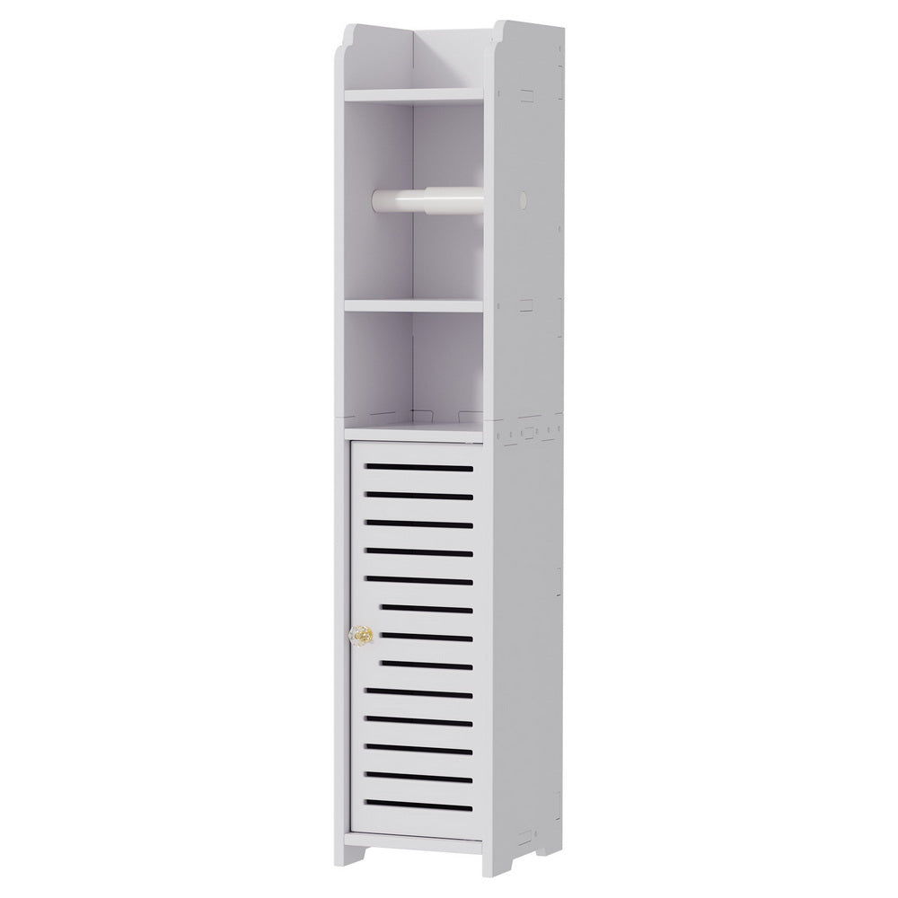 Artiss 3-Tier Bathroom Cabinet Toilet Roll Holder White
