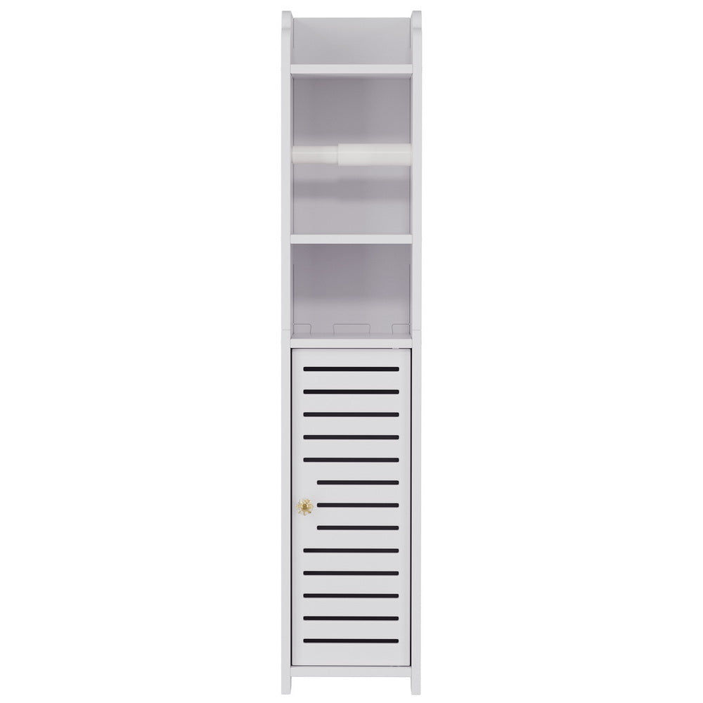 Artiss 3-Tier Bathroom Cabinet Toilet Roll Holder White