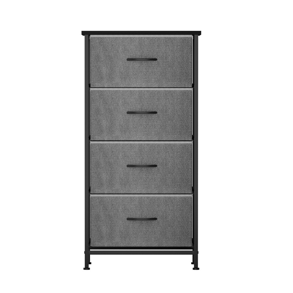 Artiss 4-Drawer Tallboy Dresser Storage Chest Grey