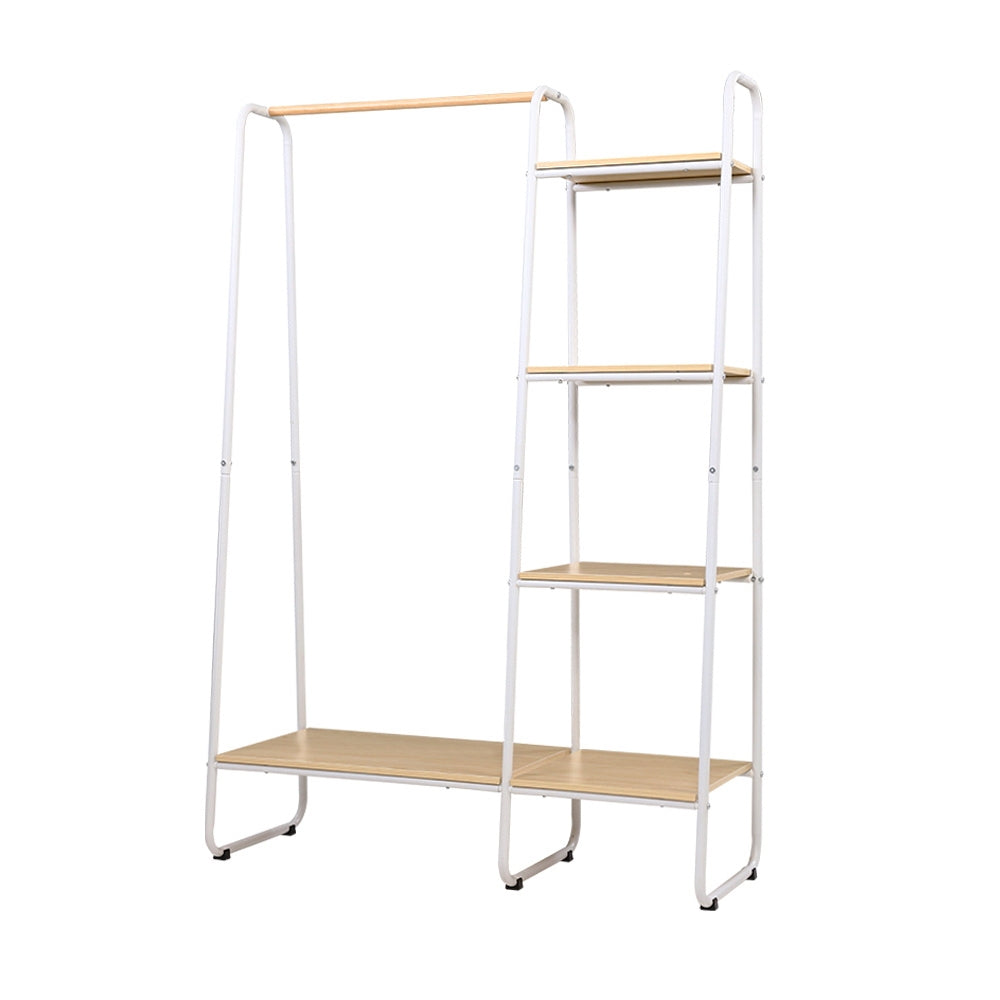 Artiss 150cm Clothes Rack Wardrobe Airer Coat Stand White