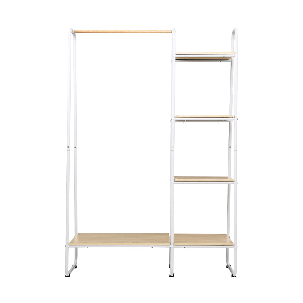 Artiss 150cm Clothes Rack Wardrobe Airer Coat Stand White