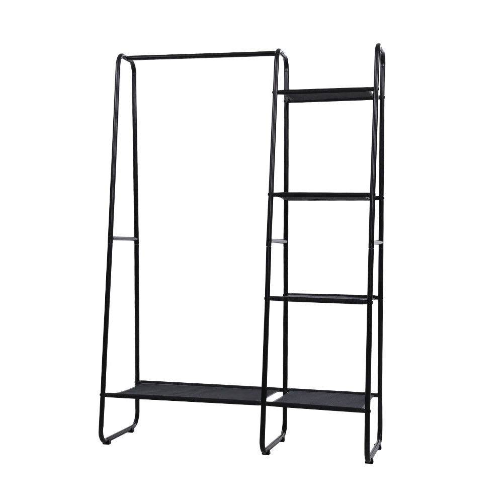 Contemporary 150cm Wardrobe Clothes Rack Black