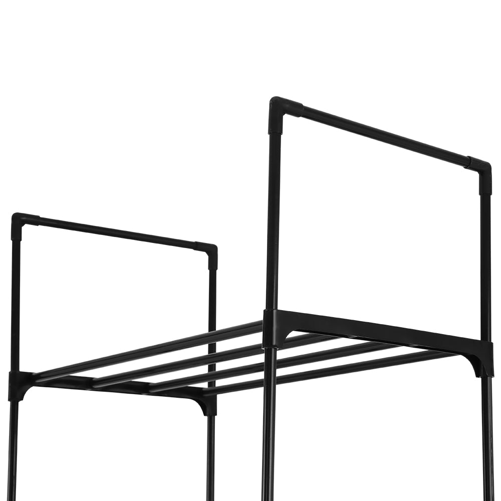 Dunn 10-Tier Stackable Shoe Rack Black