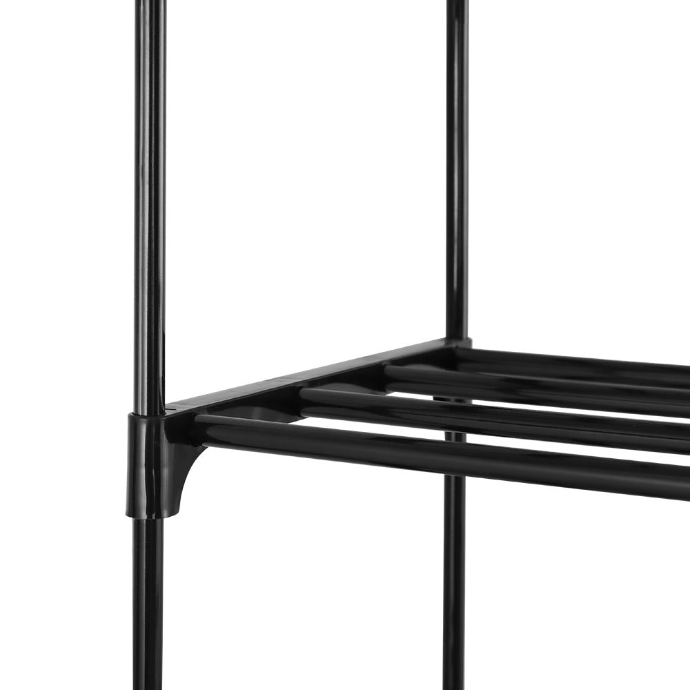 Dunn 10-Tier Stackable Shoe Rack Black