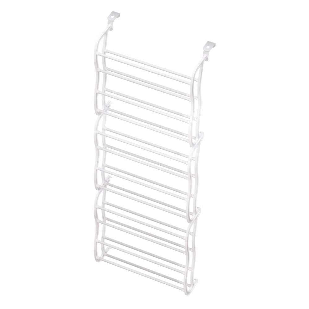 Eric 12-Tier Over-Door Shoe Rack Organiser 24 Pairs White