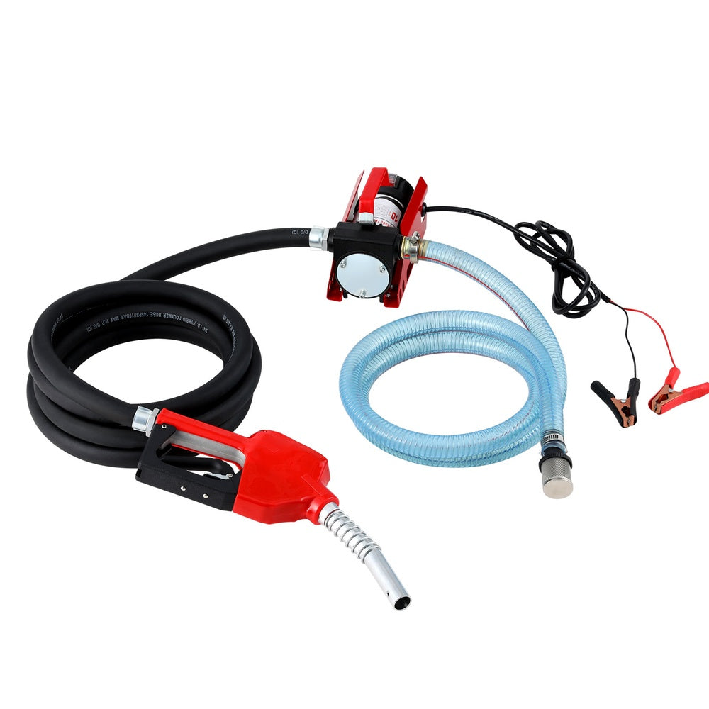 Giantz 12V Diesel Kerosene Electric Fuel Transfer Pump 40L/min Nozzle Hose
