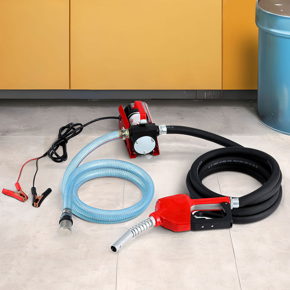Giantz 12V Diesel Kerosene Electric Fuel Transfer Pump 40L/min Nozzle Hose
