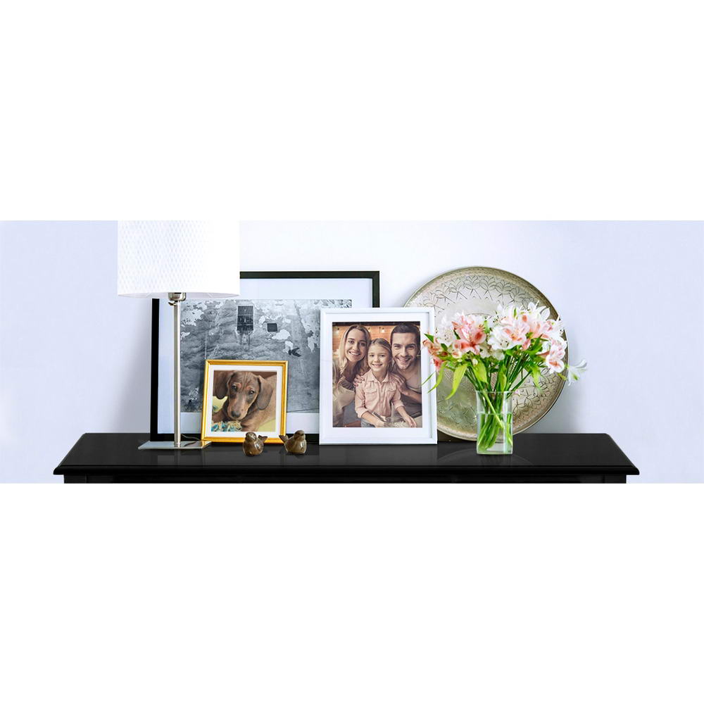 Hamptons Black Console Table 3 Drawers Vintage Style
