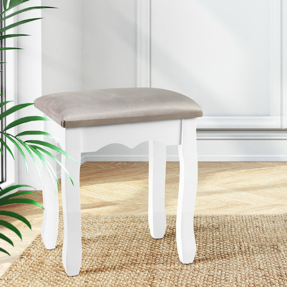 Artiss Velvet Dressing Table Stool Grey