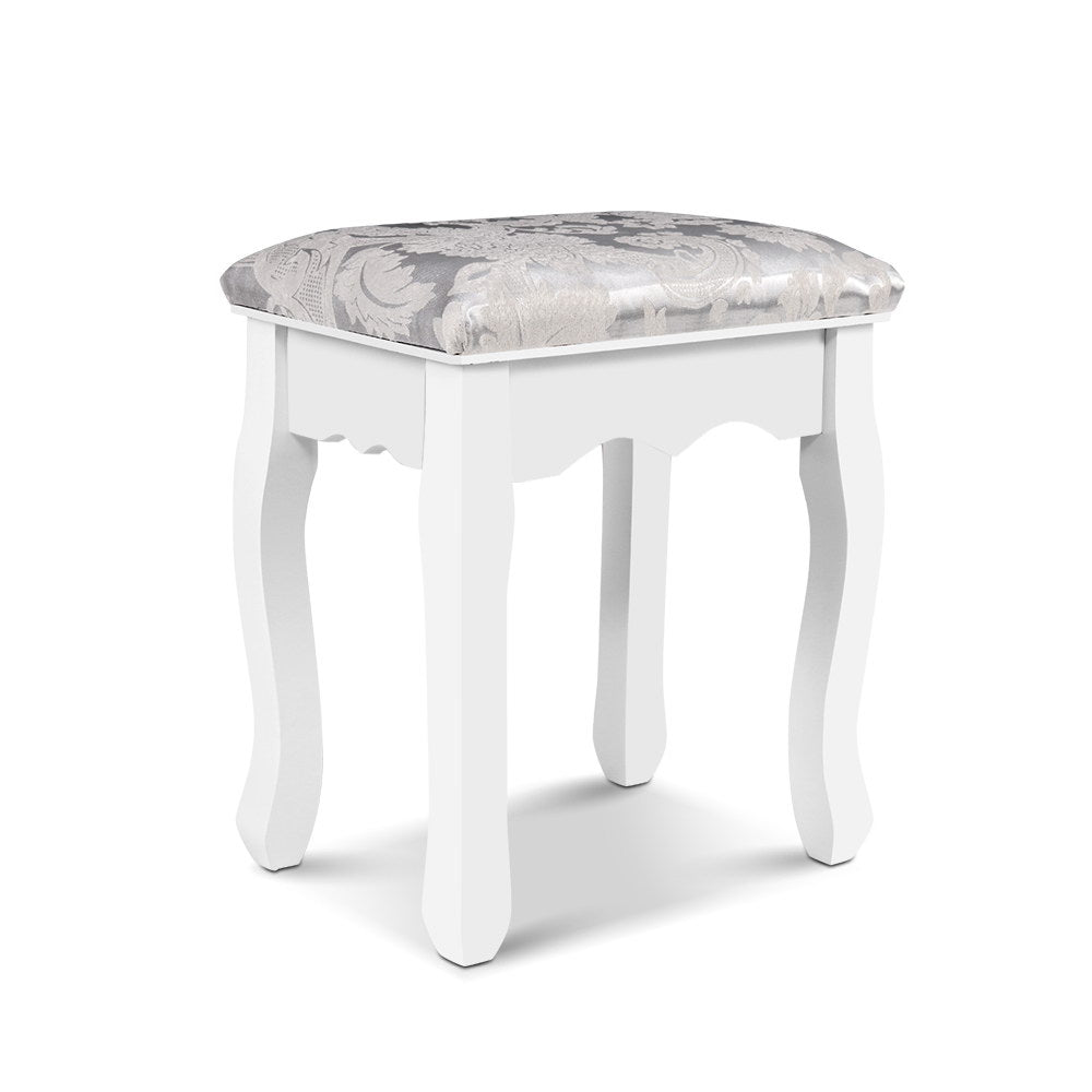 Artiss Velvet Dressing Stool White