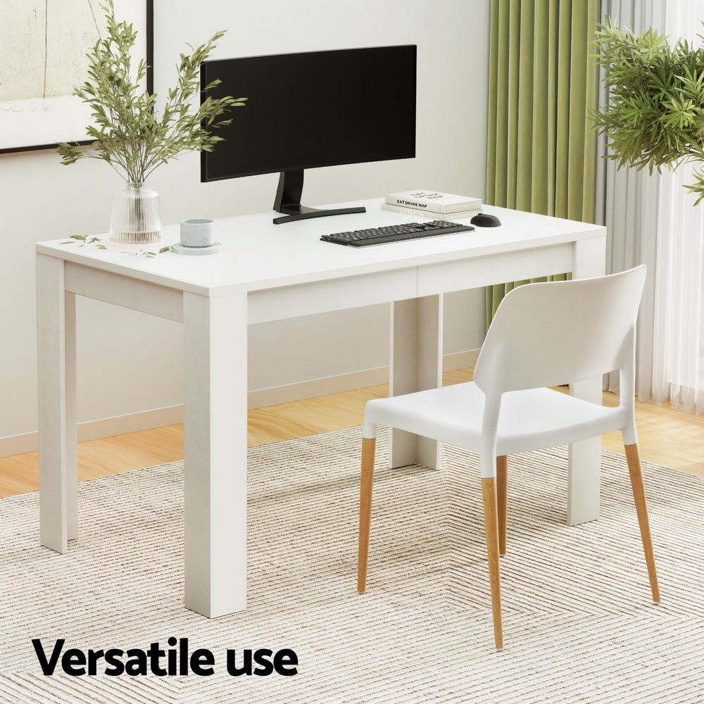 NATU 5-Piece Dining Set White Wood