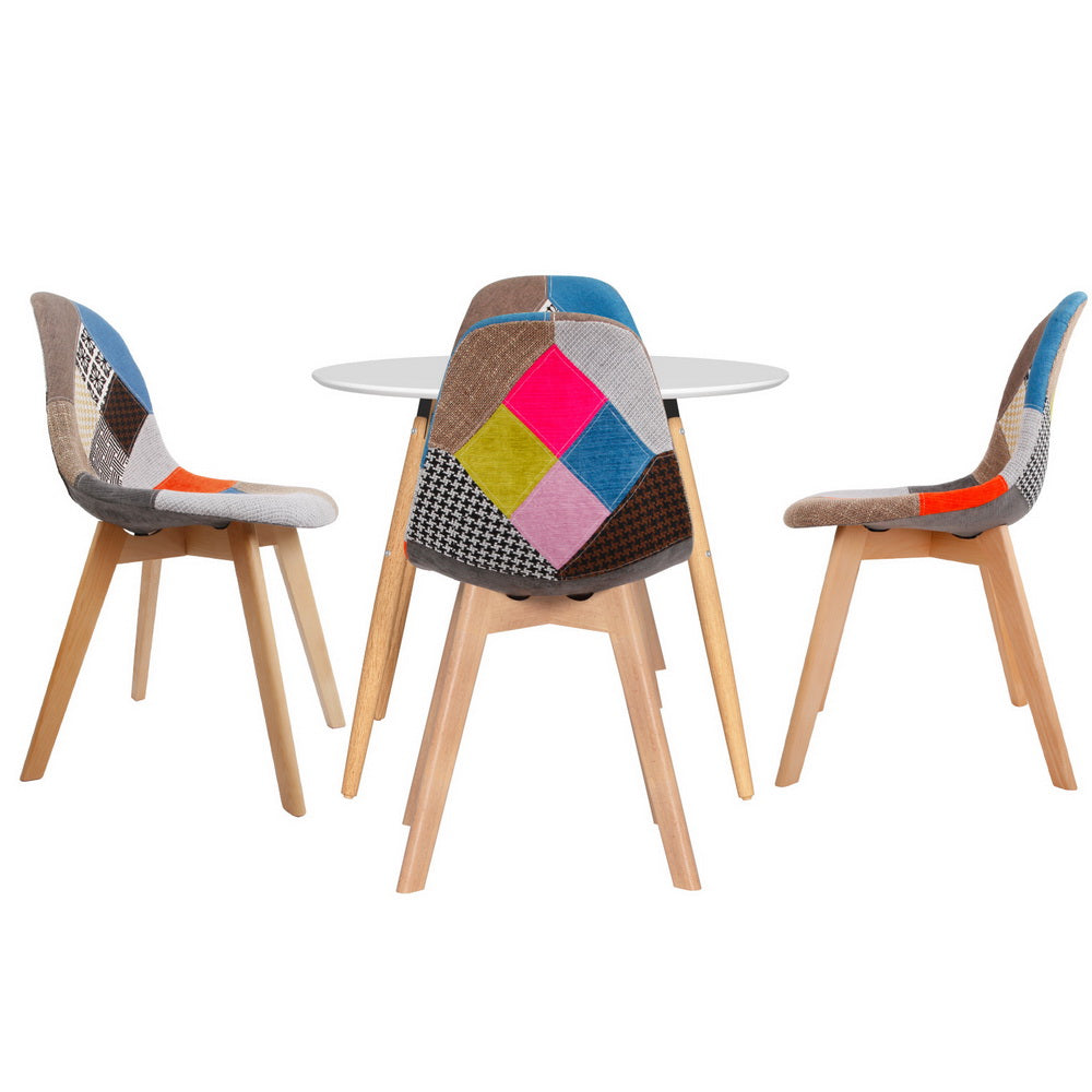 DSW Dining Table Set 4 Chairs White