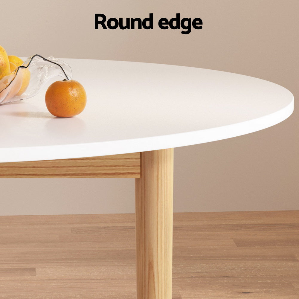 Demi Dining Table Set 4 Chairs White Grey
