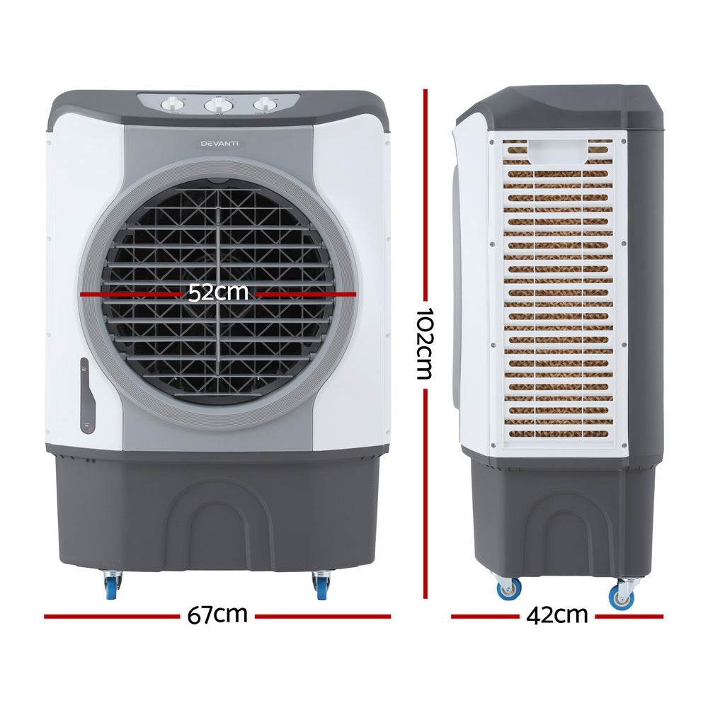 Devanti 45L Commercial Evaporative Air Cooler White/Blue