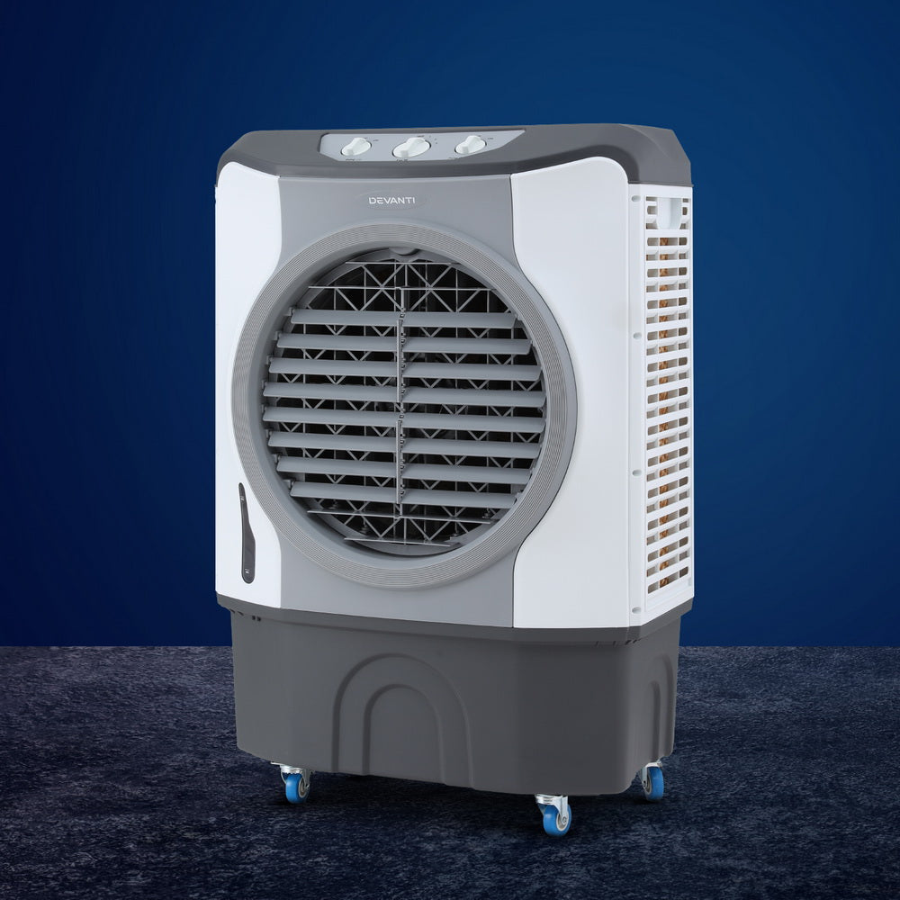 Devanti 45L Commercial Evaporative Air Cooler White/Blue