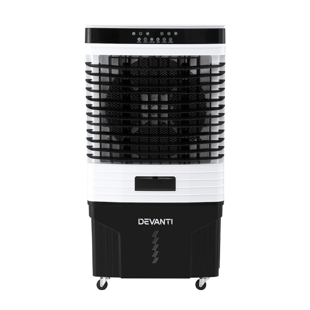 Devanti 60L Evaporative Air Cooler Humidifier Purifier White/Blue