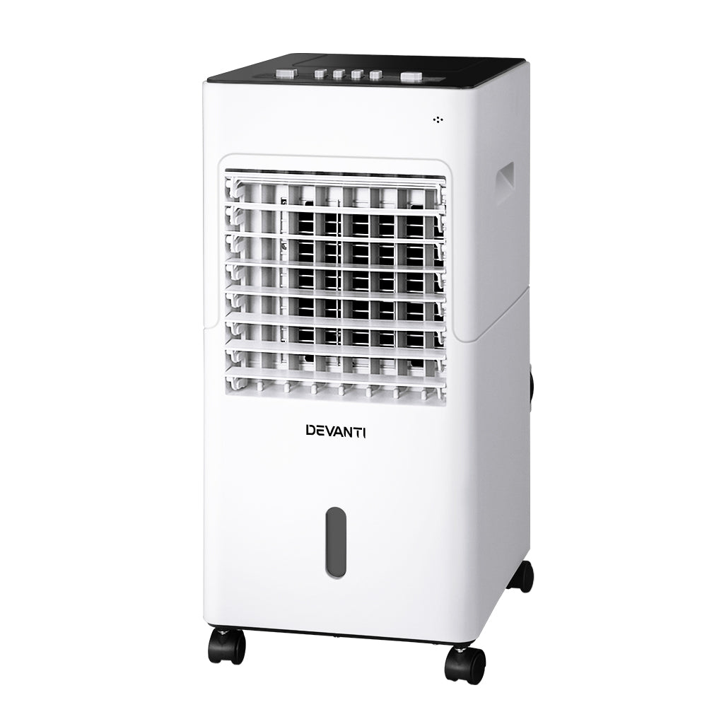 Devanti 6L Evaporative Air Cooler Humidifier Black/White