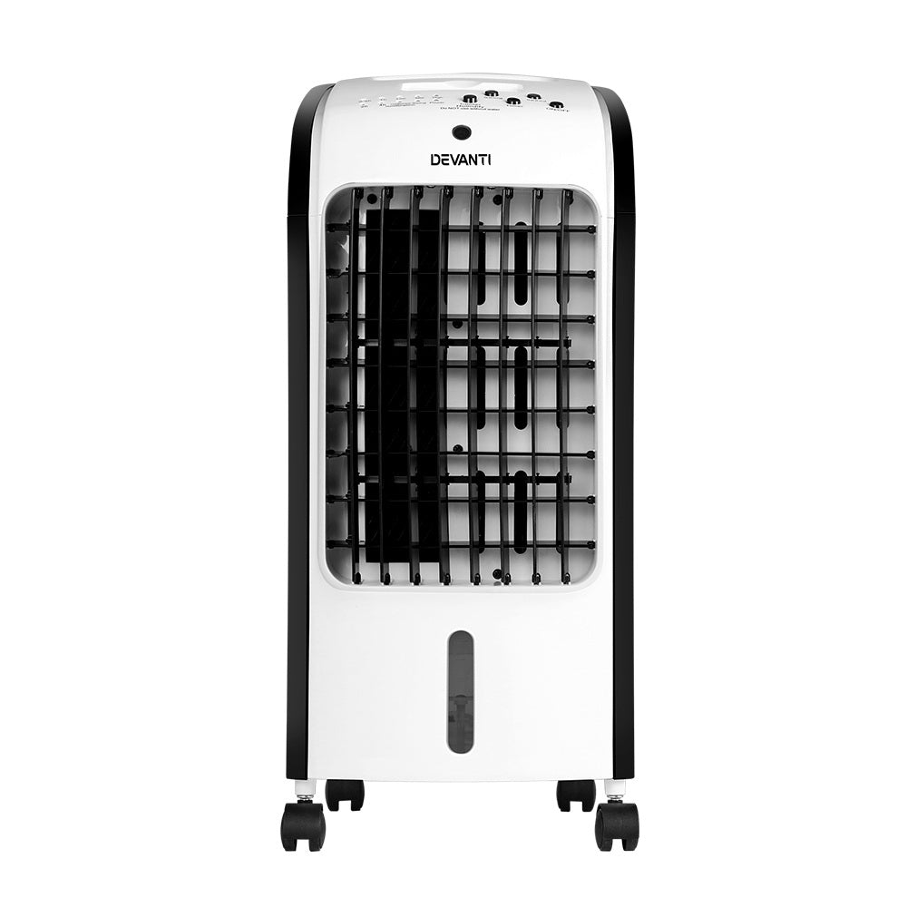 Devanti 4L Evaporative Air Cooler Humidifier Black/White