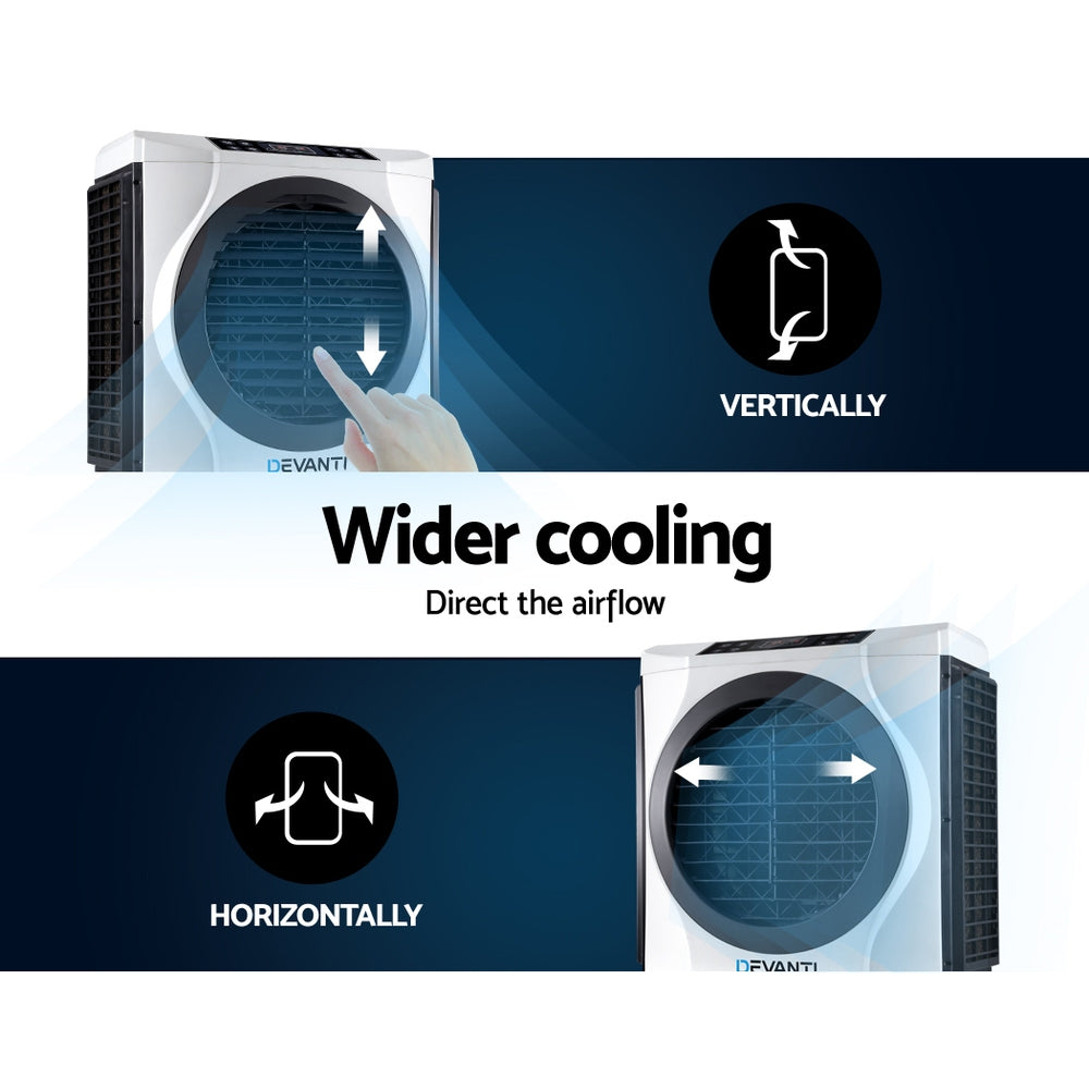 Devanti 60L Evaporative Air Cooler Conditioner Remote Control
