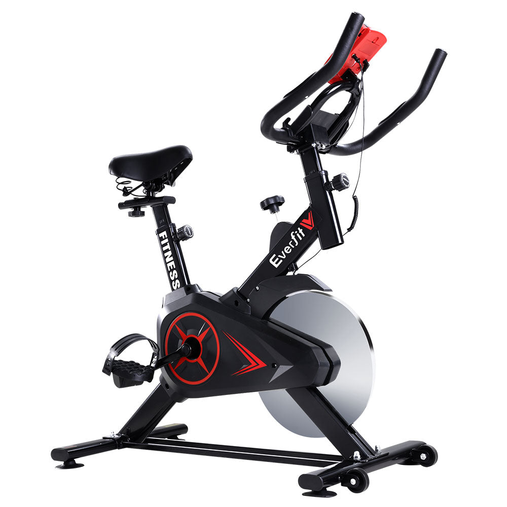 Everfit Spin Bike 6kg Flywheel Home Gym Fitness Machine Black