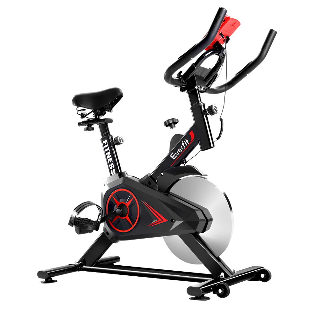 Everfit Spin Bike 10KG Flywheel Adjustable Black/Silver