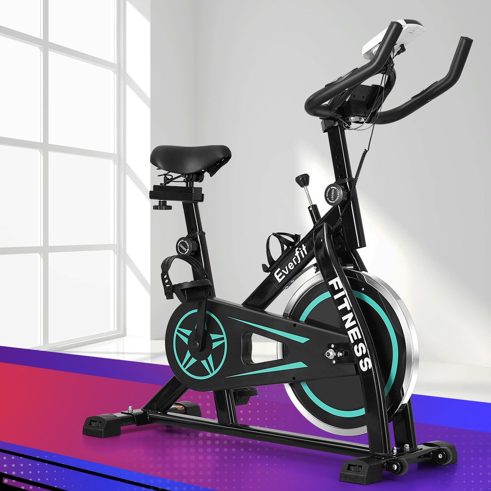 Everfit 10kg Flywheel Spin Bike Home Gym Black