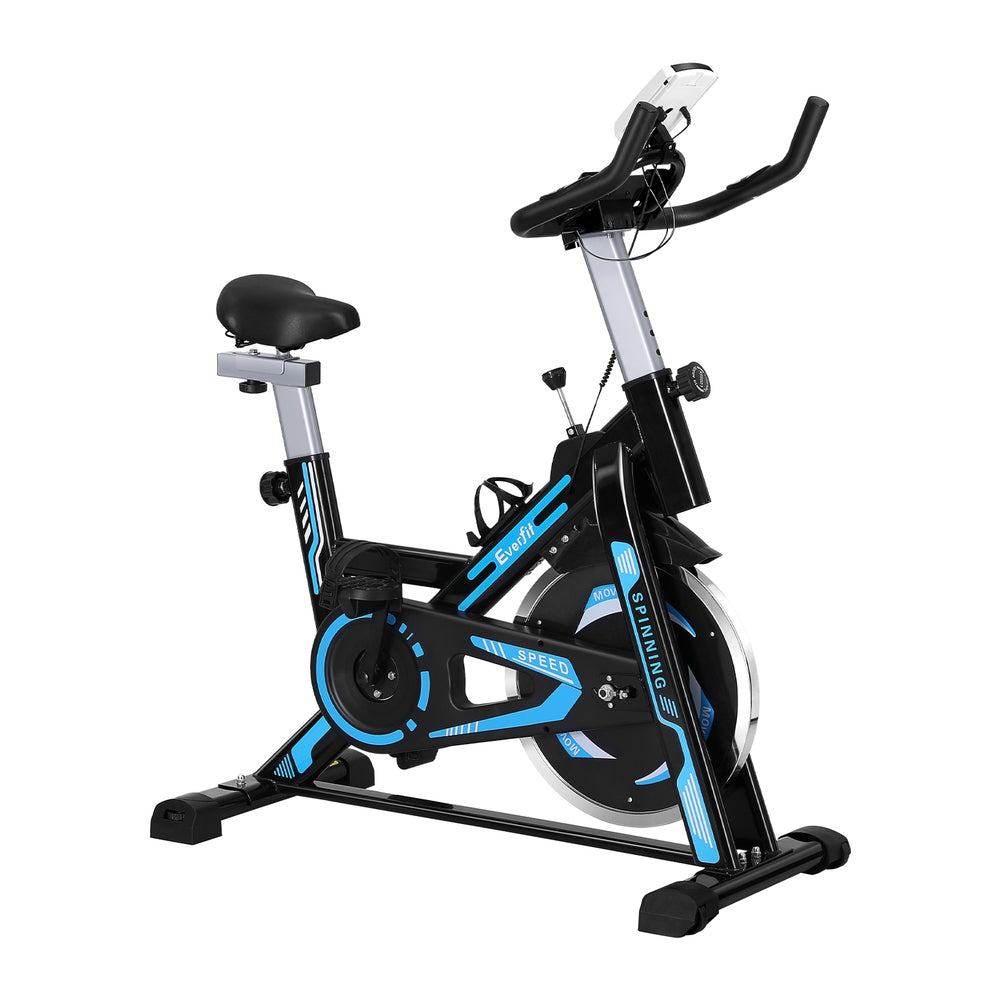 Everfit 13kg Flywheel Spin Bike 150kg Capacity Black