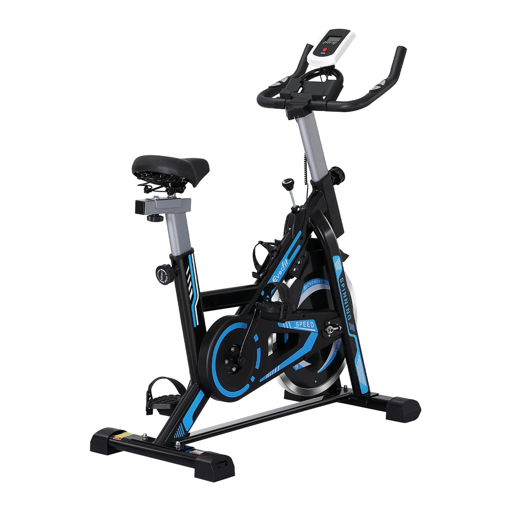 Everfit 13kg Flywheel Spin Bike 150kg Capacity Black