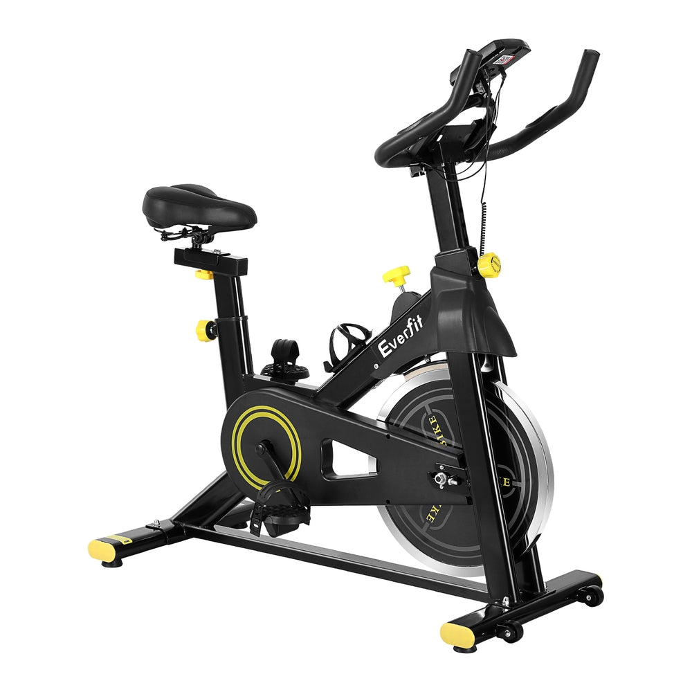 Everfit Spin Bike Cardio Gym Bluetooth Black