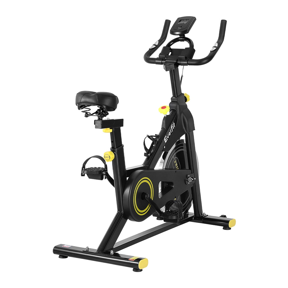 Everfit Spin Bike Cardio Gym Bluetooth Black