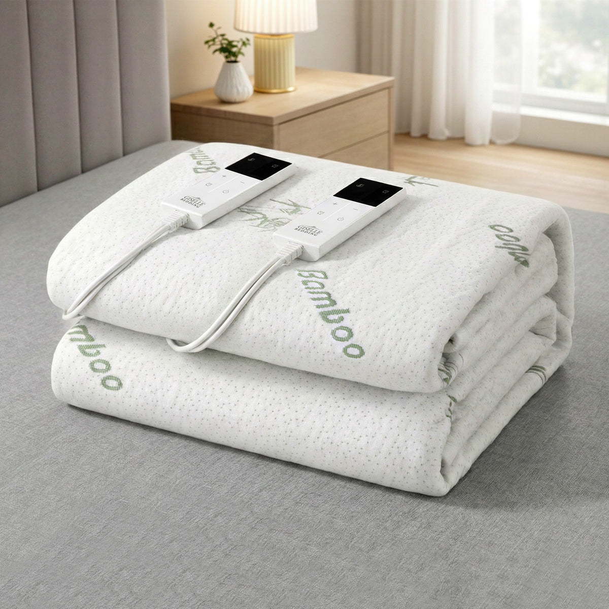 Giselle Electric Blanket Double Fitted Bamboo Fabric Heated Underlay