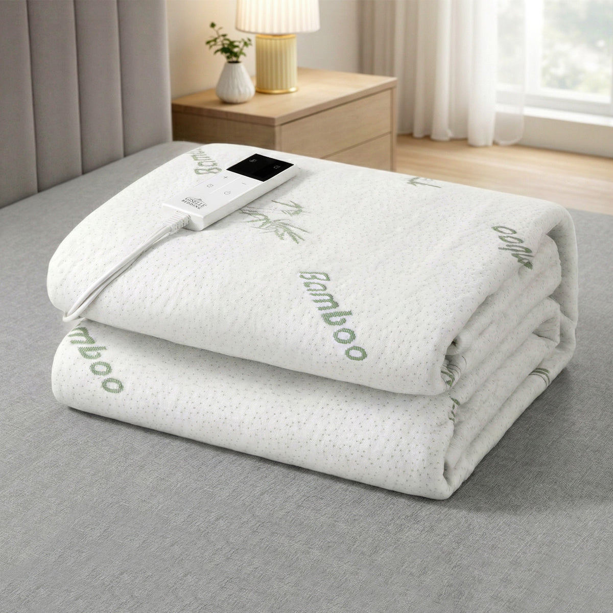 Giselle Single Fitted Electric Blanket Bamboo Fabric Washable