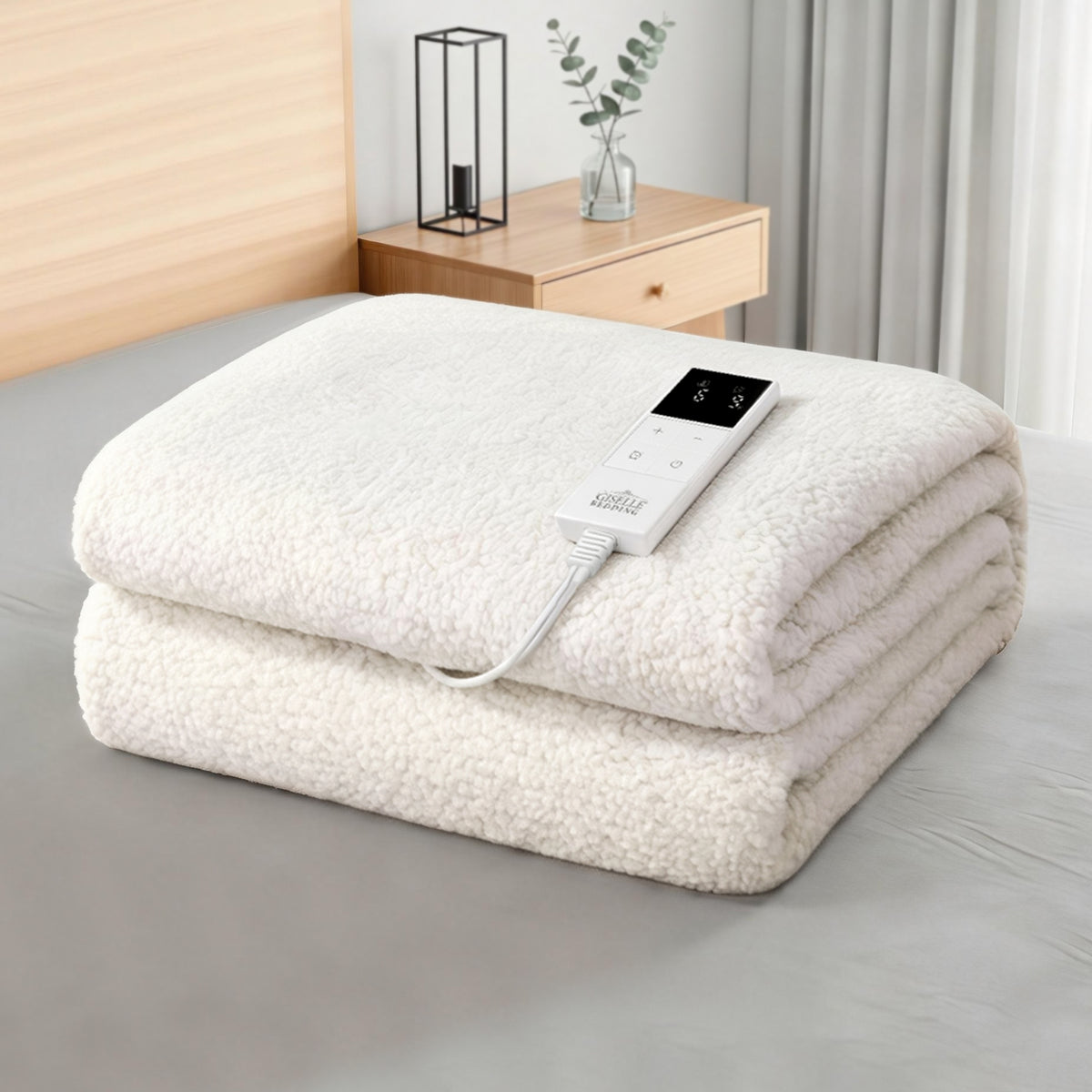 Giselle Electric Blanket King Single Fully Fitted with LED Remote