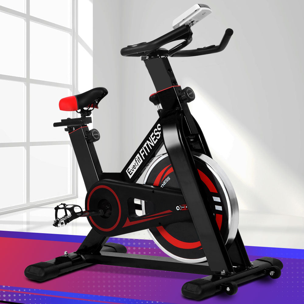 Everfit Indoor Spin Bike 6kg Flywheel Black