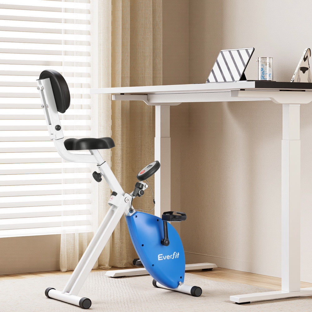 Everfit Folding X-Bike Magnetic Resistance Under Desk Exercise Bike 100kg Capacity