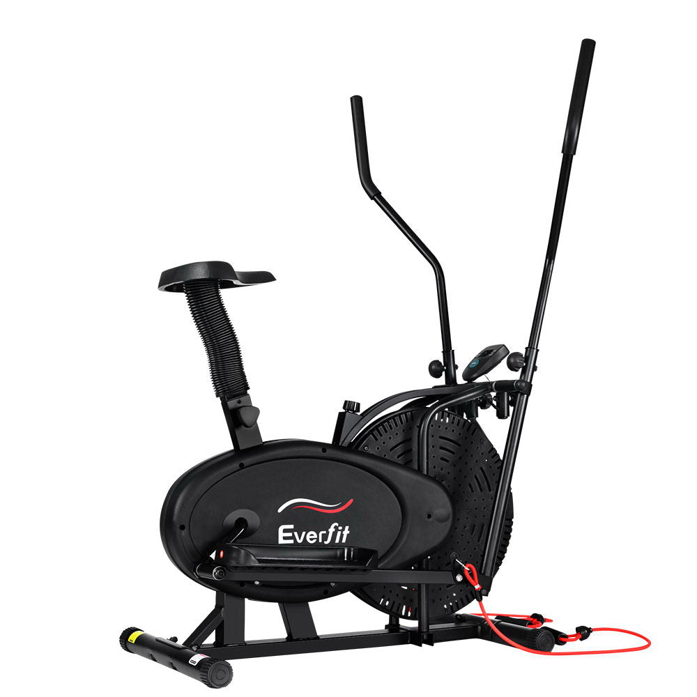 Everfit 4-in-1 Elliptical Cross Trainer Exercise Bike Black