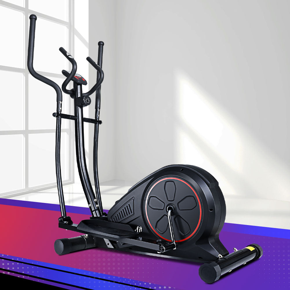 Everfit Elliptical Cross Trainer Exercise Bike LCD Black