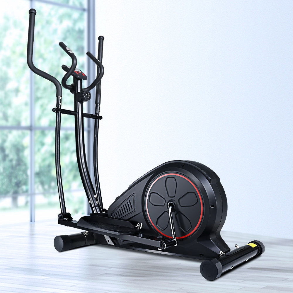 Everfit Elliptical Cross Trainer Exercise Bike LCD Black