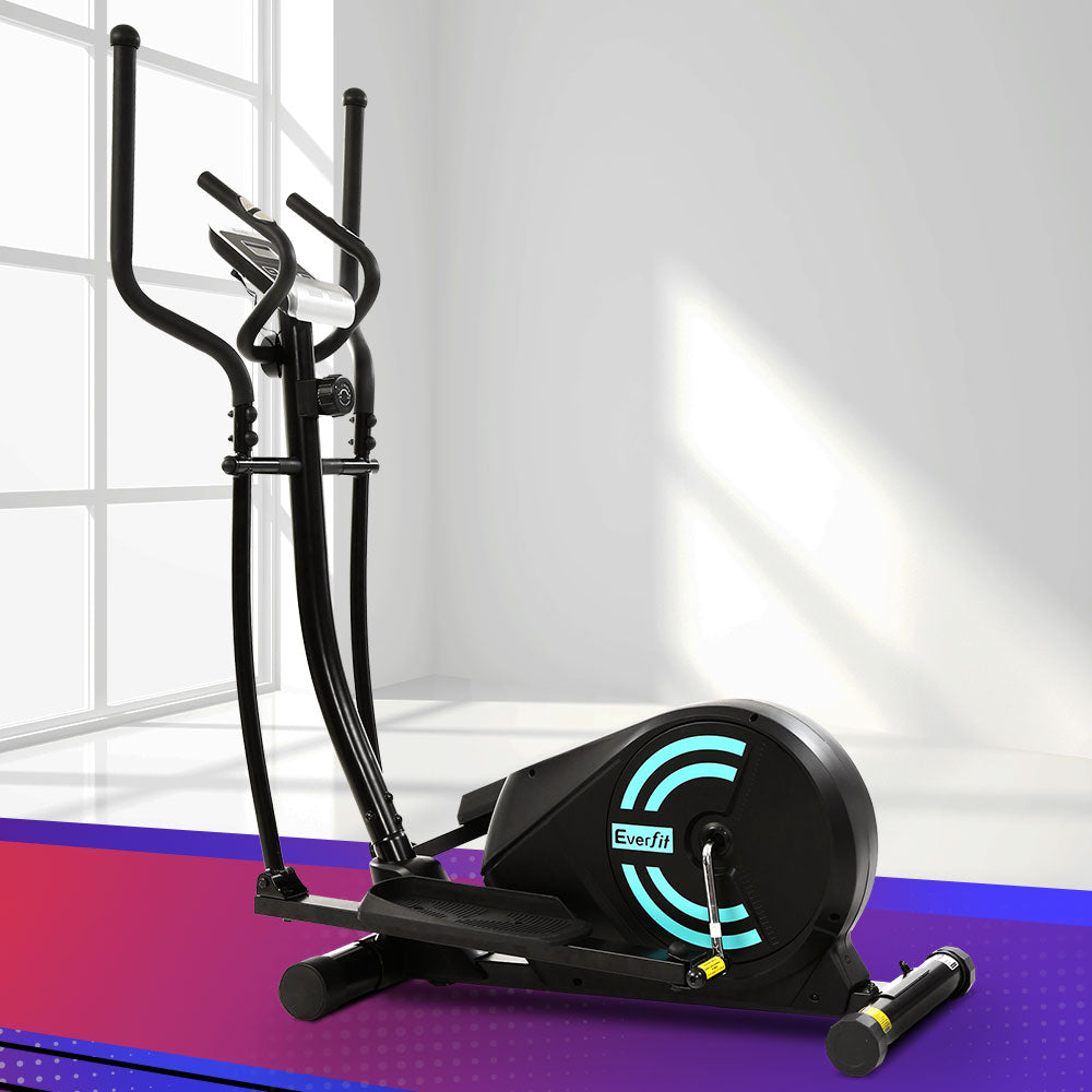 Everfit 100kg Elliptical Cross Trainer Exercise Bike Black