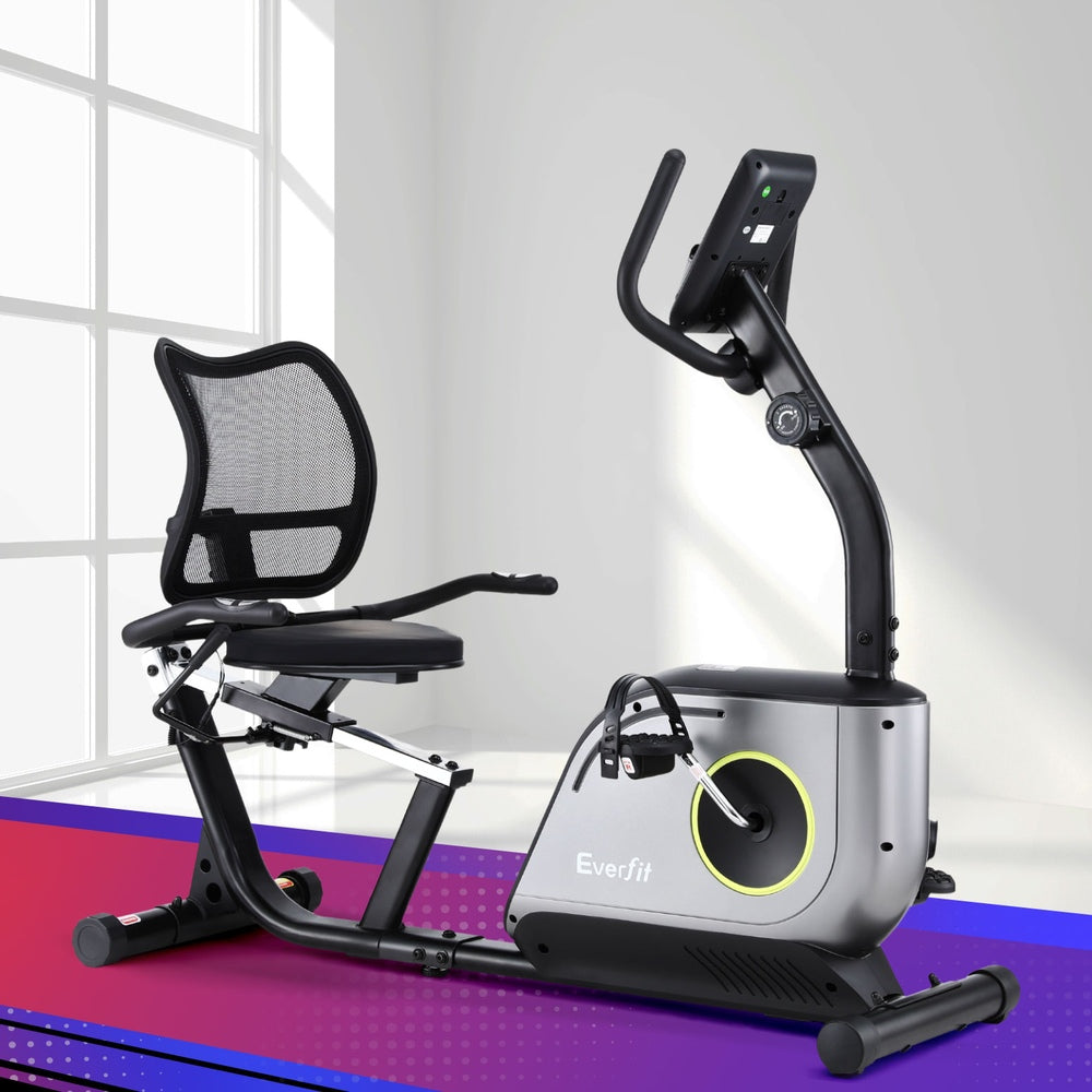 Everfit Recumbent Exercise Bike Magnetic Mesh Chair 120kg Load
