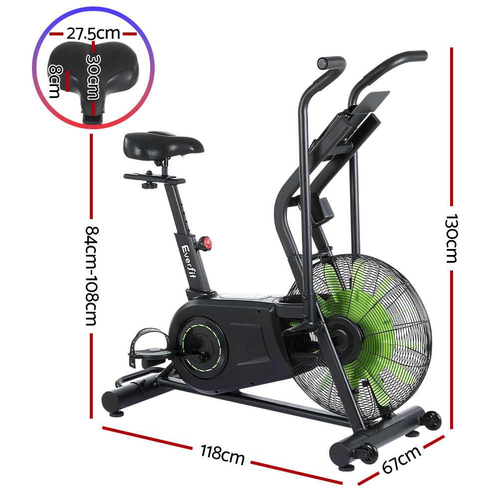 Everfit Dual Action Air Exercise Bike Home Gym Cardio