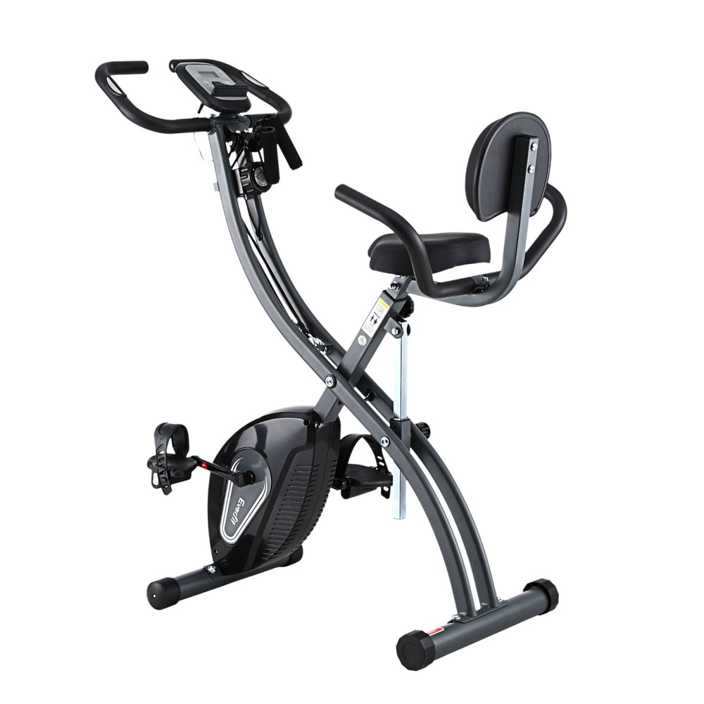 Everfit Folding Magnetic X-Bike Aerobic Trainer with Armrest & Backrest