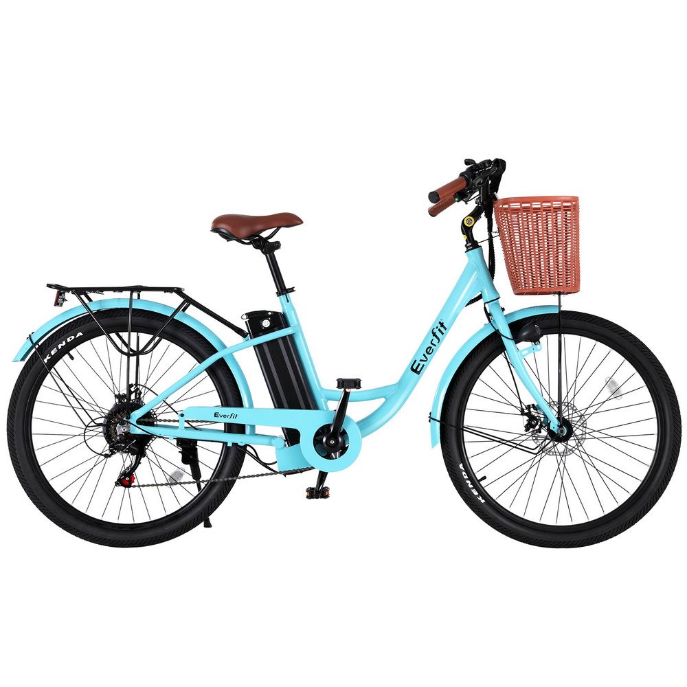 Everfit 26" Electric City Bike Commuter eBike with Battery Blue