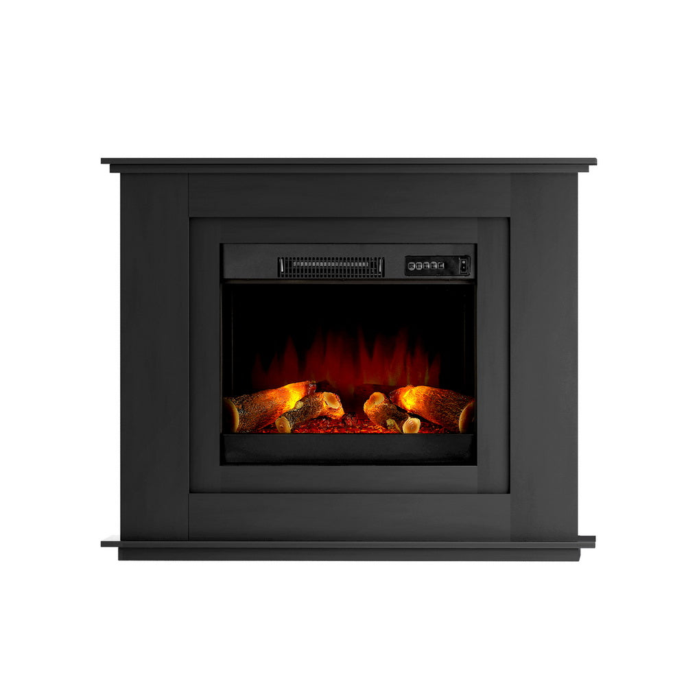 Devanti 2000W Electric Fireplace Heater Black