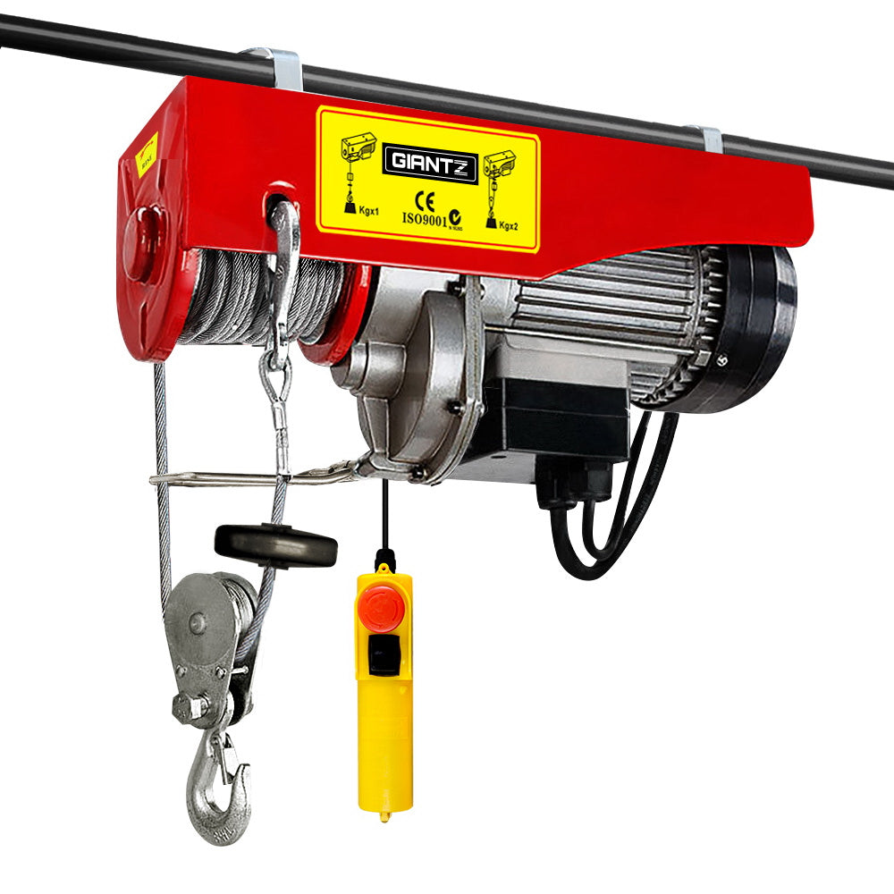Giantz 125/250KG Electric Hoist Winch 18M Cable Remote Control