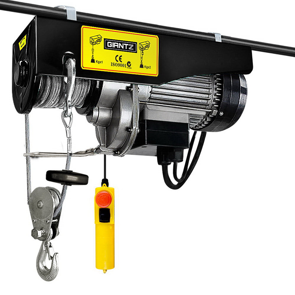 Giantz 400/800KG Electric Hoist Winch 18M Cable Remote Chain Lifting