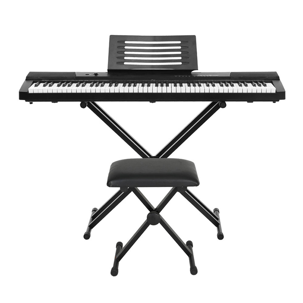 Alpha 88-Key Electronic Piano Keyboard Digital Electric w/ Stand Stool Pedal